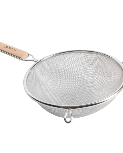 Rây Lọc Tròn Winco MS3A-8S 20.3 cm Lưới Đơn Mịn, Tay Cầm Gỗ Phẳng