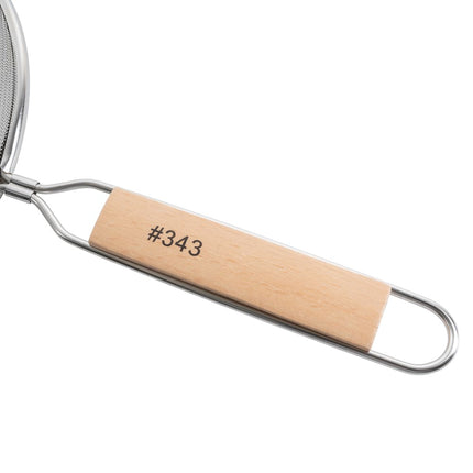 Rây Lọc Tròn Winco MS3A-8S 20.3 cm Lưới Đơn Mịn, Tay Cầm Gỗ Phẳng