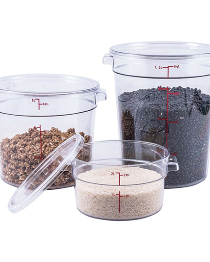 Nắp Tròn Winco PCRC-68C Cho Hộp Đựng 6 & 7.6 lít - Polycarbonate, Trong Suốt