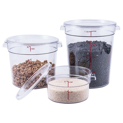 Nắp Tròn Winco PCRC-68C Cho Hộp Đựng 6 & 7.6 lít - Polycarbonate, Trong Suốt