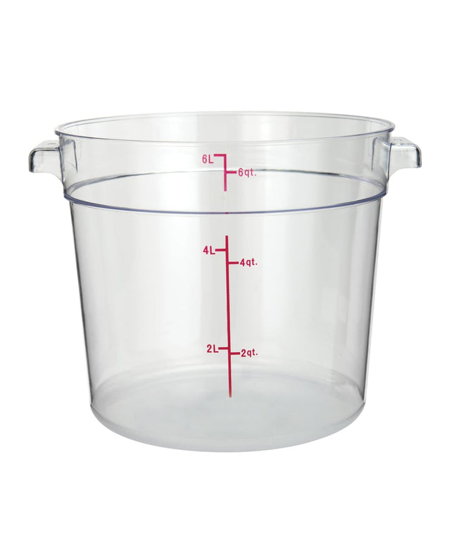 Winco PCRC-6 Hộp Đựng Thực Phẩm Tròn 5.7 lít - Polycarbonate, Trong Suốt
