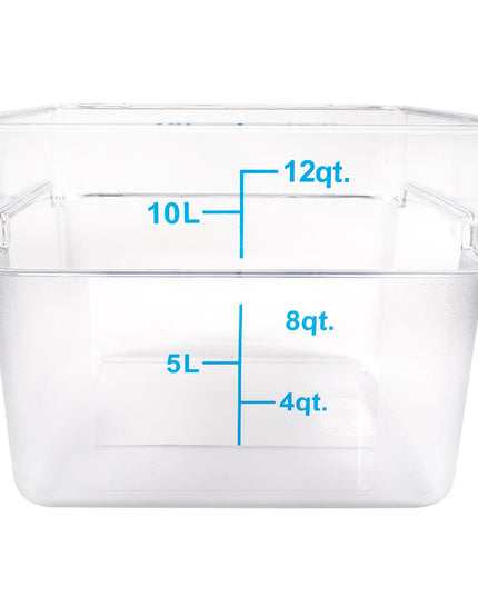 Winco PCSC-12C Hộp Đựng Thực Phẩm Vuông 11.4 lít Polycarbonate Trong Suốt