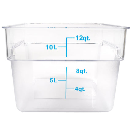Winco PCSC-12C Hộp Đựng Thực Phẩm Vuông 11.4 lít Polycarbonate Trong Suốt