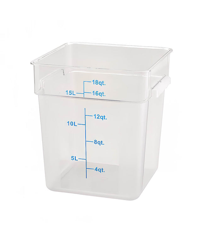 Winco PCSC-18C Hộp Đựng Thực Phẩm Vuông 17 lít Polycarbonate Trong Suốt