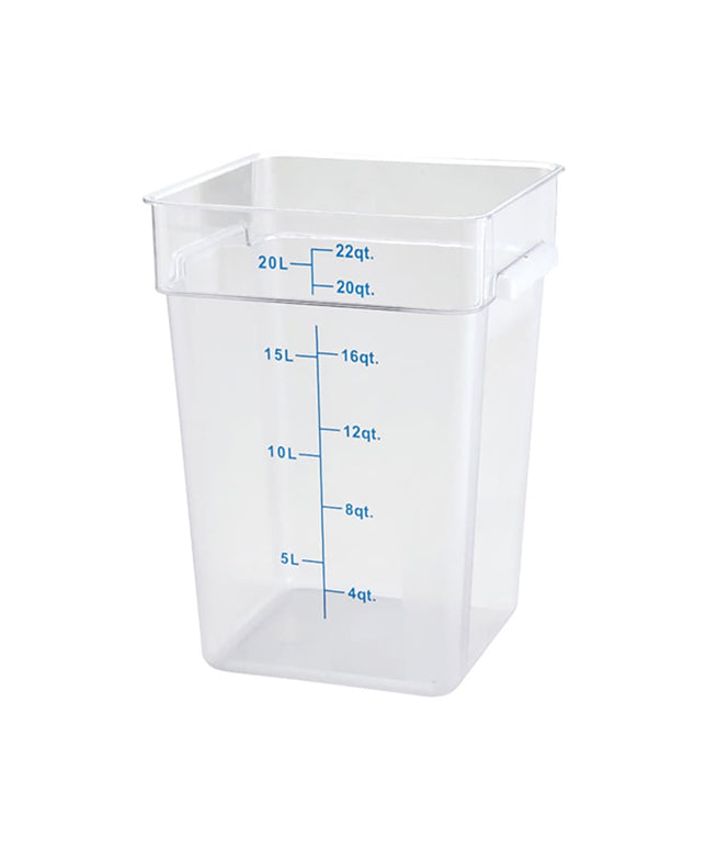 Winco PCSC-22C Hộp Đựng Thực Phẩm Vuông 20.8 lít Polycarbonate Trong Suốt