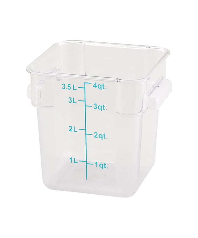 Winco PCSC-4C Hộp Đựng Thực Phẩm Vuông 3.8 lít Polycarbonate Trong Suốt