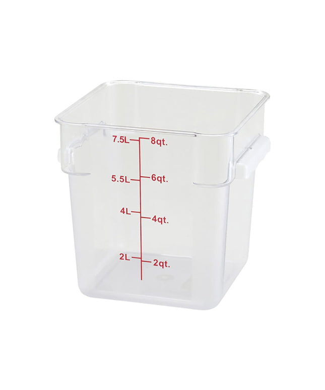 Winco PCSC-8C Hộp Đựng Thực Phẩm Vuông 7.6 lít Polycarbonate Trong Suốt