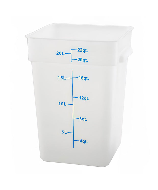Winco PESC-22 Hộp Đựng Thực Phẩm Vuông 20.8 lít Polypropylene Trắng