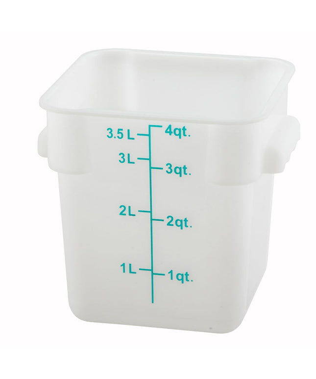 Winco PESC-4 Hộp Đựng Thực Phẩm Vuông 3.8 lít - Trắng