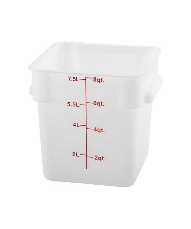Winco PESC-8 Hộp Đựng Thực Phẩm Vuông 7.6 lít Polypropylene Màu Trắng