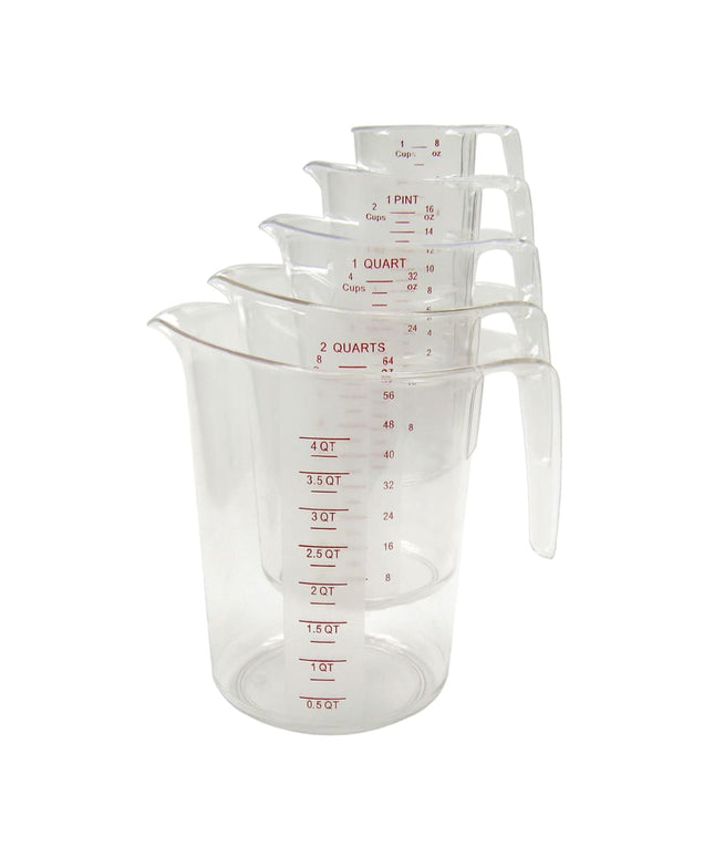 Bộ Cốc Đong Winco PMCP-5SET 5 Món Polycarbonate Trong Suốt