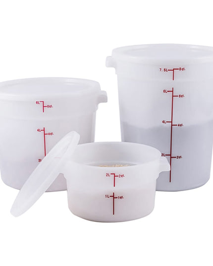 Winco PPRC-1222C Nắp Tròn Cho Thùng Đựng 12, 18 & 20.8 lít - Polypropylene, Màu Trắng