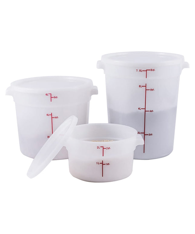 Winco PPRC-1222C Nắp Tròn Cho Thùng Đựng 12, 18 & 20.8 lít - Polypropylene, Màu Trắng