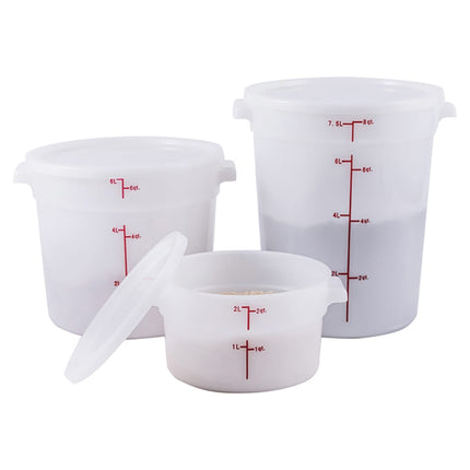 Winco PPRC-1222C Nắp Tròn Cho Thùng Đựng 12, 18 & 20.8 lít - Polypropylene, Màu Trắng