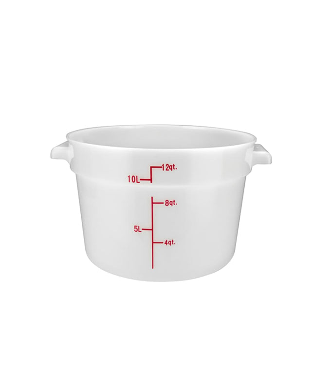 Winco PPRC-12W Hộp Đựng Thực Phẩm Tròn 11.4 lít - Polypropylene, Trắng