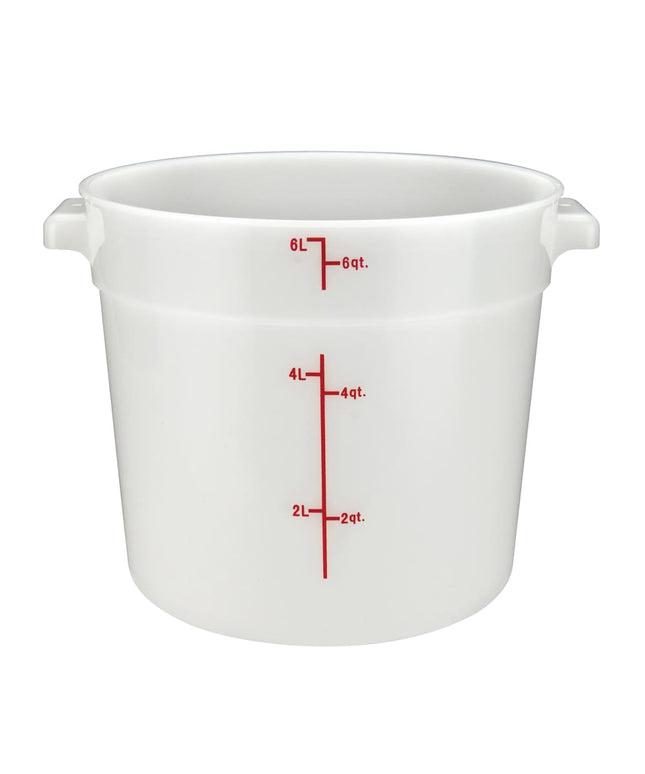 Winco PPRC-6W Hộp Đựng Thực Phẩm Tròn 5.7 lít - Polypropylene, Trắng