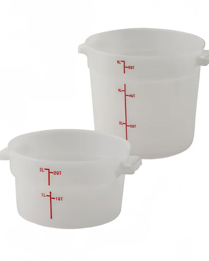 Winco PPRC-8W Hộp Đựng Thực Phẩm Tròn 7.6 Lít - Polypropylene, Trắng