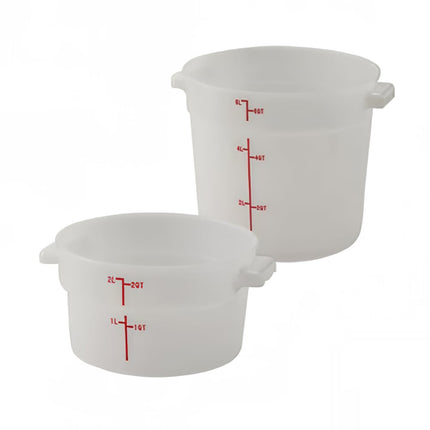 Winco PPRC-8W Hộp Đựng Thực Phẩm Tròn 7.6 Lít - Polypropylene, Trắng
