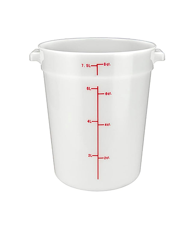 Winco PPRC-8W Hộp Đựng Thực Phẩm Tròn 7.6 Lít - Polypropylene, Trắng