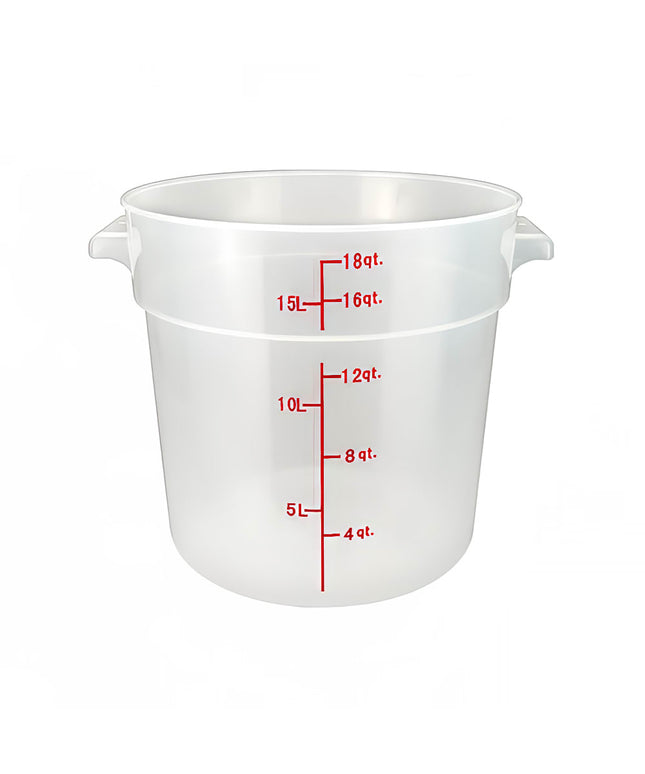Winco PTRC-18 Hộp Đựng Thực Phẩm Tròn 17 lít Polypropylene Trong Mờ
