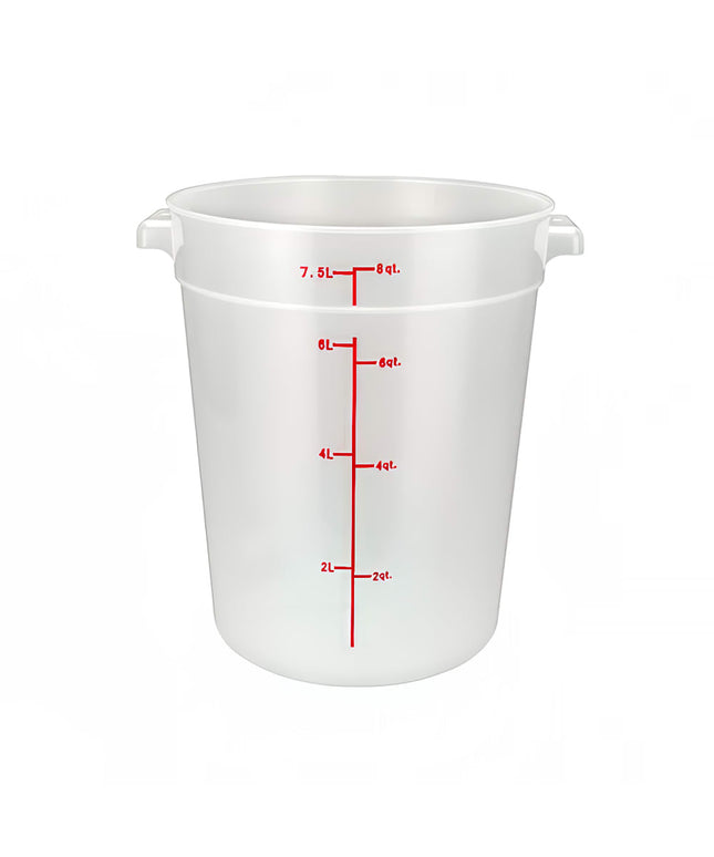Hộp Đựng Thực Phẩm Tròn Winco PTRC-8 7.6 lít Nhựa Polypropylene Trong Mờ