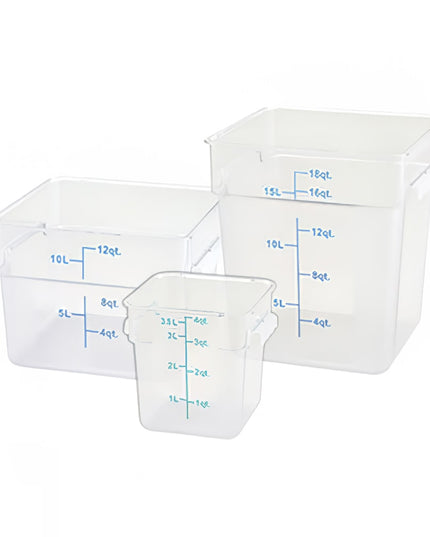 Winco PTSC-4 Hộp Đựng Thực Phẩm Vuông 3.8 lít - Trong Mờ