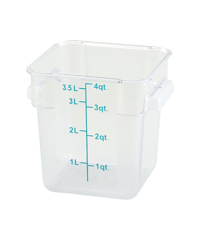 Winco PTSC-4 Hộp Đựng Thực Phẩm Vuông 3.8 lít - Trong Mờ