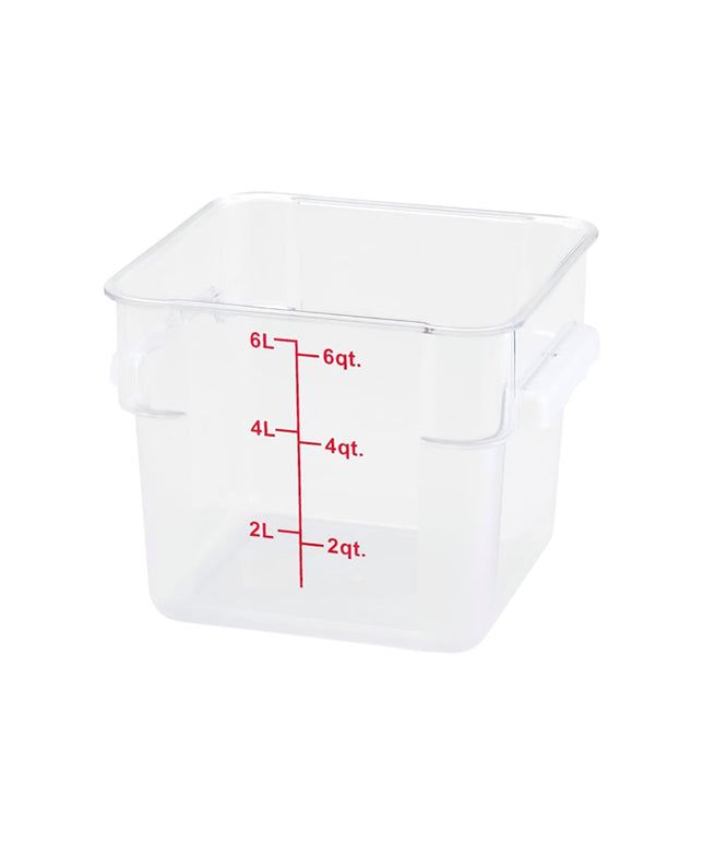 Winco PTSC-6 Hộp Đựng Thực Phẩm Vuông 5.7 lít - Trong Mờ