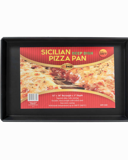 Khay Pizza Sicily Hình Chữ Nhật Winco SPP-1218 30.5 x 45.7 cm Thép