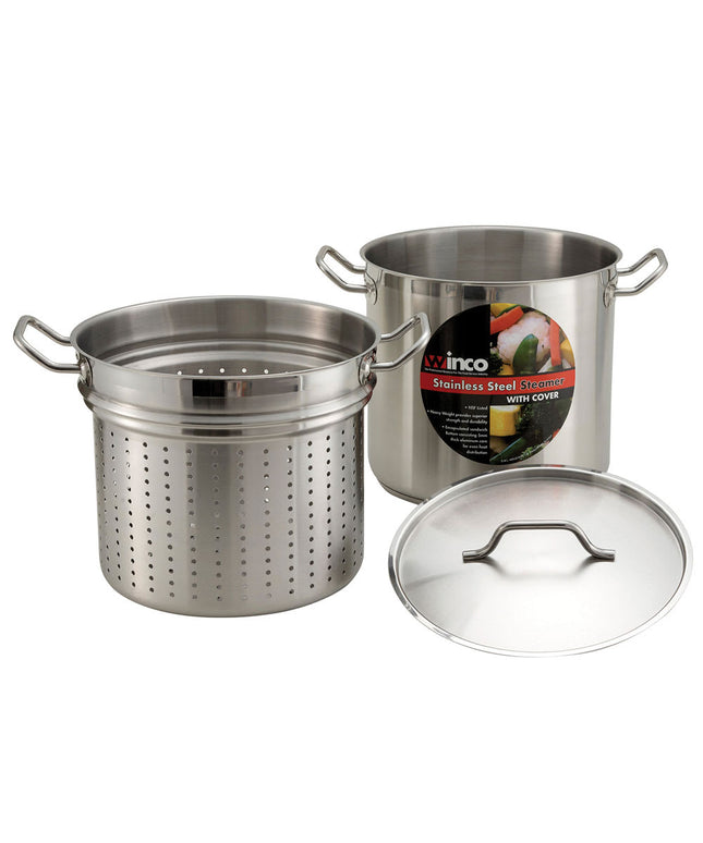 Nồi Hấp/Nấu Mì Winco SSDB-20S 18.9 lít Thép Không Gỉ Dùng Bếp Từ