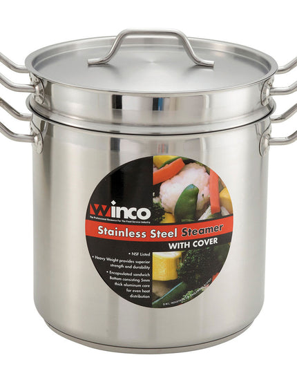Nồi Hấp/Nấu Mì Winco SSDB-20S 18.9 lít Thép Không Gỉ Dùng Bếp Từ