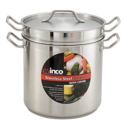 Nồi Hấp/Nấu Mì Winco SSDB-20S 18.9 lít Thép Không Gỉ Dùng Bếp Từ