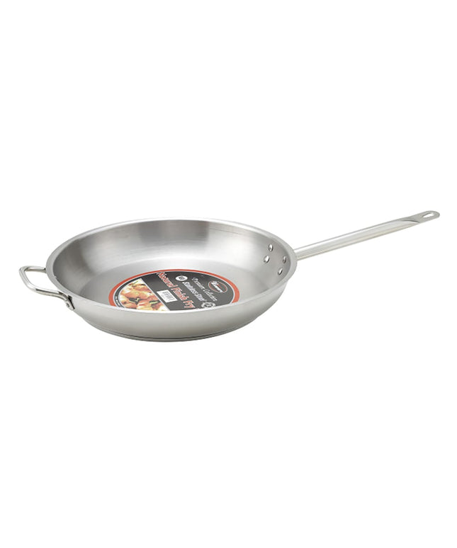 Chảo Rán Thép Không Gỉ Winco SSFP-12 30.5 cm Tay Cầm Kim Loại Đặc
