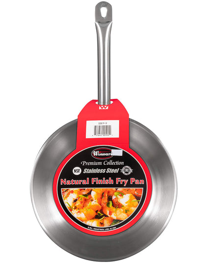 Chảo Rán Thép Không Gỉ Winco SSFP-9 24.1 cm Tay Cầm Kim Loại Đặc