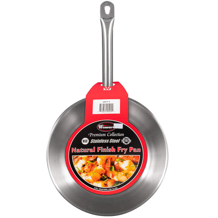 Chảo Rán Thép Không Gỉ Winco SSFP-9 24.1 cm Tay Cầm Kim Loại Đặc
