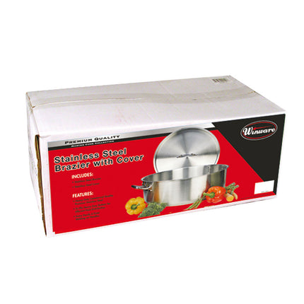 Nồi Om Winco SSLB-20 Thép Không Gỉ 19 l