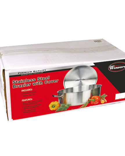 Nồi Om Winco SSLB-30 Thép Không Gỉ 28 l