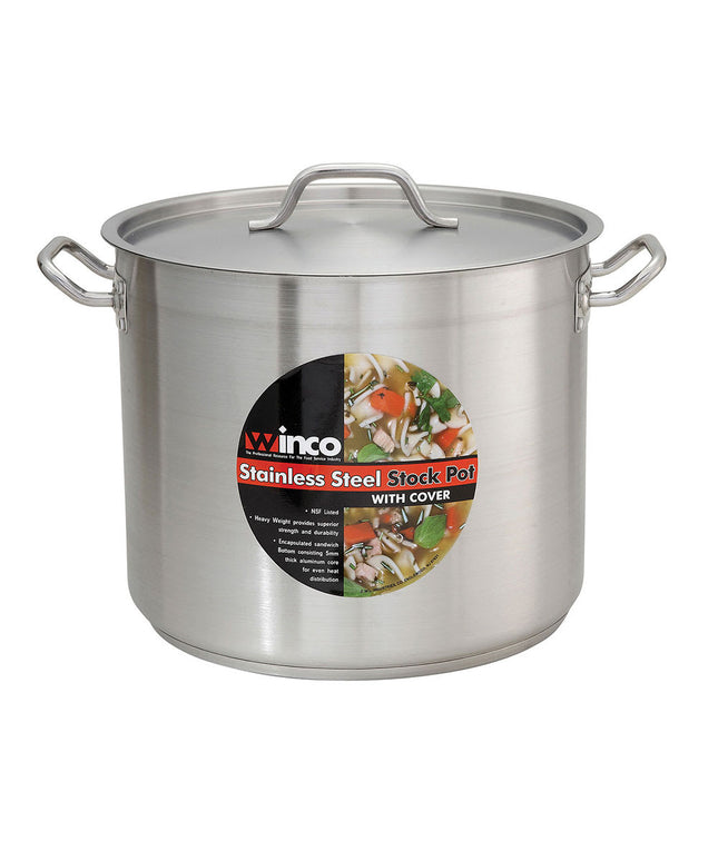 Nồi Hầm Winco SST-16 15.1 l Thép Không Gỉ Nắp Từ Tính