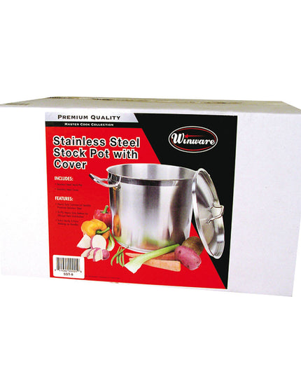 Nồi Hầm Winco SST-8 7.6 l Thép Không Gỉ Nắp Từ Tính