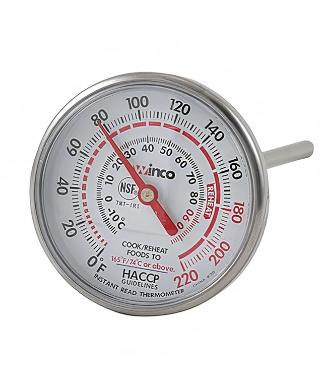 Winco TMT-IR1 Nhiệt Kế Bỏ Túi Mặt Số 4.4 cm Thân 12.7 cm, 0 Đến 220 Độ F