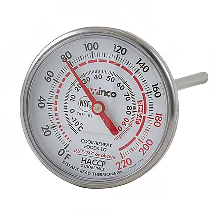 Winco TMT-IR1 Nhiệt Kế Bỏ Túi Mặt Số 4.4 cm Thân 12.7 cm, 0 Đến 220 Độ F