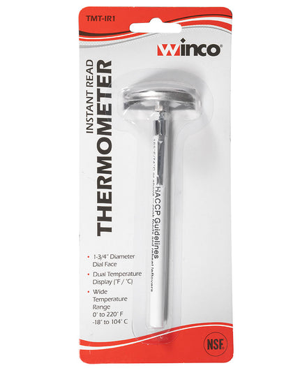 Winco TMT-IR1 Nhiệt Kế Bỏ Túi Mặt Số 4.4 cm Thân 12.7 cm, 0 Đến 220 Độ F