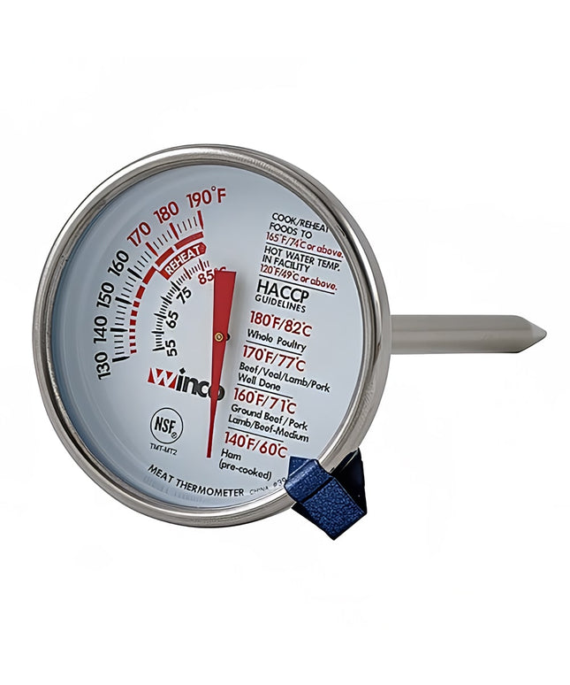 Winco TMT-MT2 Nhiệt Kế Đo Thịt Mặt Số 5 cm Cán 12.7 cm, 54 Đến 88 Độ C