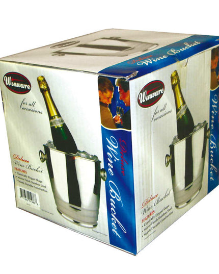 Xô Đựng Rượu Vang Winco WB-4HV 25.4 cm Thép Không Gỉ, Hoàn Thiện Gương