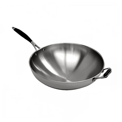 Chảo Xào CookTek 14WOKSS 35.6 cm Thép Không Gỉ - Sử Dụng Bếp Từ