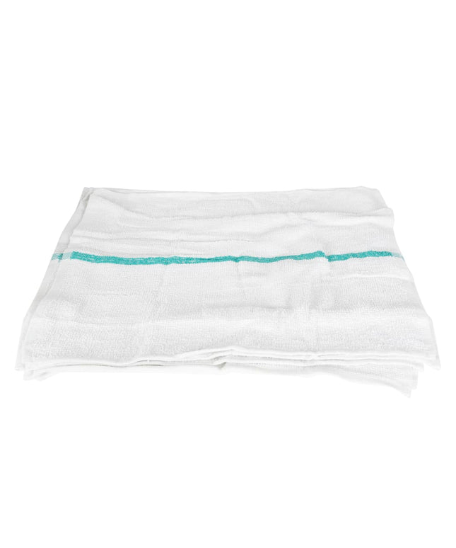 Khăn Quầy Bar Cotton Trắng Sọc Xanh Lá Chef Revival 700BRT-GRS 40.6 cm x 48.3 cm