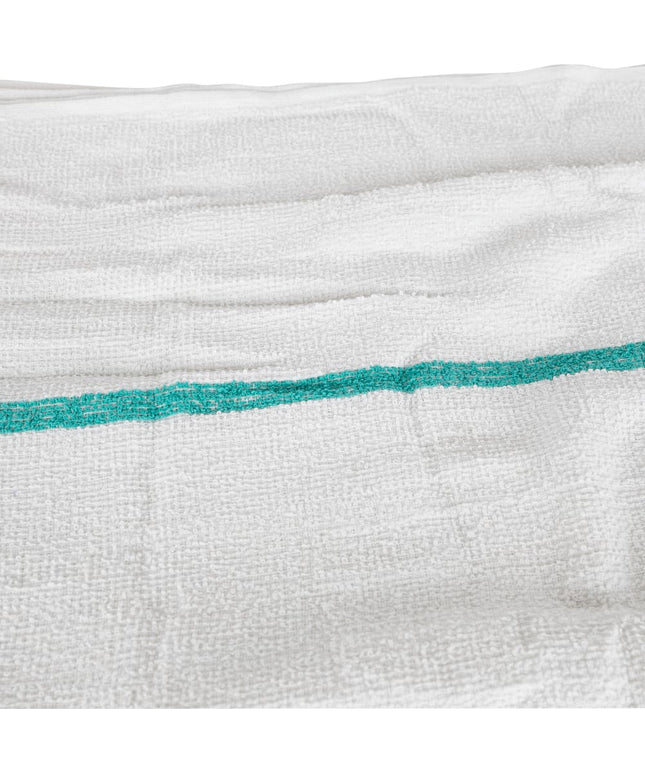 Khăn Quầy Bar Cotton Trắng Sọc Xanh Lá Chef Revival 700BRT-GRS 40.6 cm x 48.3 cm
