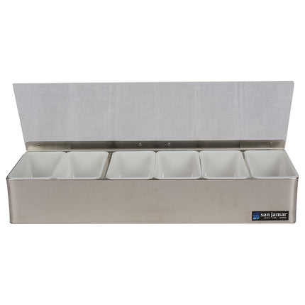Khay Trang Trí Quầy Bar San Jamar B4186L 6 Ngăn - Nắp Phẳng Bản Lề