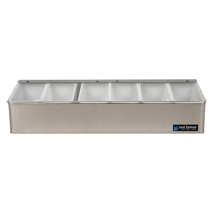 Khay Trang Trí Quầy Bar San Jamar B4186L 6 Ngăn - Nắp Phẳng Bản Lề