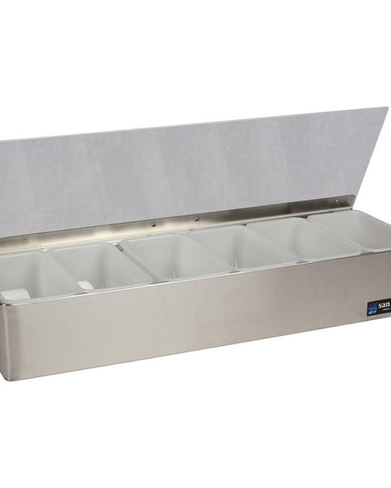Khay Trang Trí Quầy Bar San Jamar B4186L 6 Ngăn - Nắp Phẳng Bản Lề